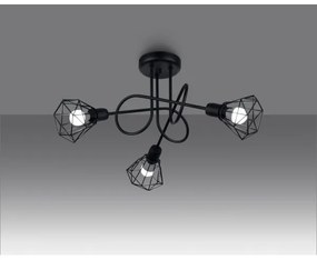 Sollux SL.1109 - Lampadario a stelo ARTEMIS 3xE14/40W/230V nero