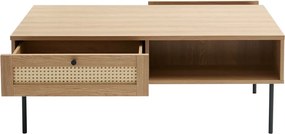 Tavolino in colore naturale 60x110 cm Pensacola - Unique Furniture