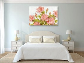 Quadro su tela – Bouquet vintage di rose