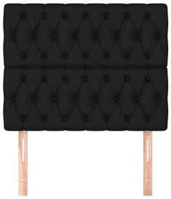Testiere 2 pz nero 100 x 7 x 78/88 cm in tessuto