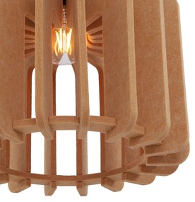 Lampada a sospensione retrò nera con arancione 3 luci - Felt