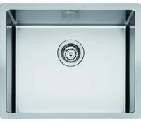 Lavello da incasso in acciaio inox a una vasca con foro per miscelatore 54x44cm Coveh