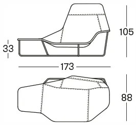 Zanotta chaise longue lama