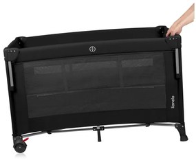 Lionelo - Lettino da viaggio 3 in 1 ELLEN Black Carbon