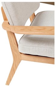 Poltrona grigia con struttura in legno di rovere Haze - Hübsch