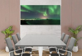Quadro su tela – Straordinaria aurora verde