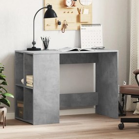 Scrivania Grigio Cemento 102x50x75 Cm İn Legno Multistrato /