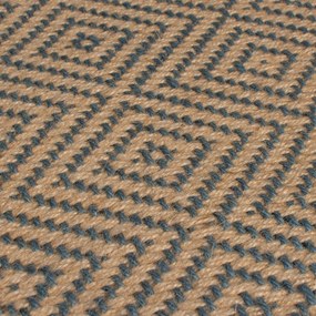Pedata in iuta per scale in colore blu-naturale 60x600 cm Diamond - Flair Rugs