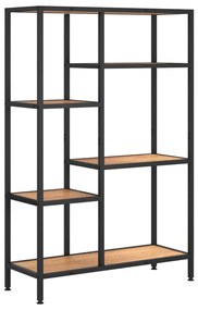 Scaffale per libri 80x30x120 cm acciaio e legno multistrato