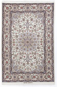 Isfahan Tappeto 110 x 170 (Iran) Annodato A Mano