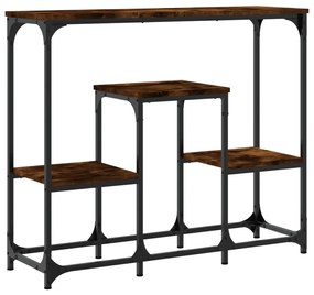 Tavolo consolle rovere fumo 89,5x28x76 cm legno multistrato