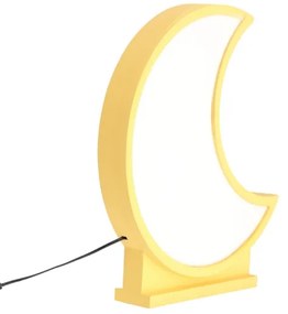 Lampada da scrivania LED per bambini MOON LED/12W/230V gialla