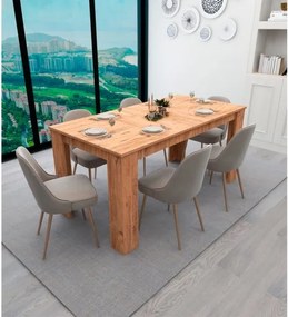 Tavolo Da Pranzo Fisso 80x160 Cm Da Cucina Effetto Legno Demis Rovere