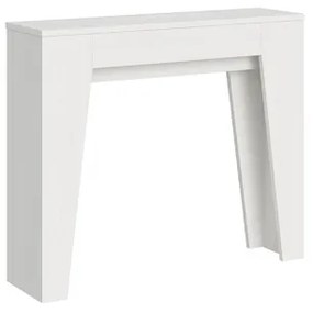 Consolle allungabile fino a 181 cm in nobilitato Bianco Frassino - NARROW 90x25 cm