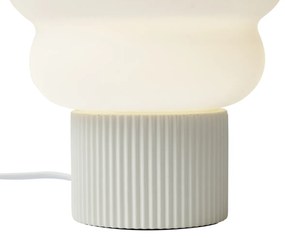 Lampada da tavolo Japandi beige con vetro opale 18 cm - Kumo