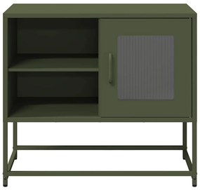 Mobile Tv Verde Oliva 68x39x60,5 Cm İn Acciaio /