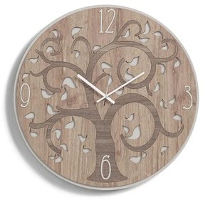 Orologio da parete tondo D50 in legno laminato TTE - NATURA
