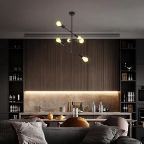 B.K. Licht 1344 - Lampadario su palo 6xE27/60W/230V