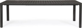 Tavolo Da Esterno Allungabile In Alluminio 100x180-240 Cm Kiplin Antracite Bizzotto