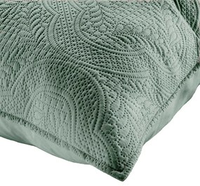 Set con copriletto e federa verde in microfibra 240x260 cm Romane – douceur d'intérieur
