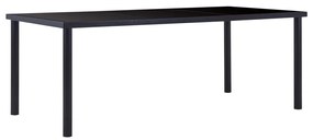 Tavolo Da Pranzo Nero 200x100x75 Cm İn Vetro Temperato /