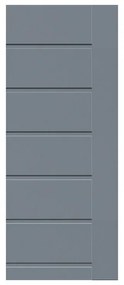 Pannello per porta d'ingresso P076 pellicolato pvc grigio L 92  x H 210.5 cm, Sp 6 mm apertura sinistra