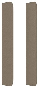 Testiera ad orecchio tortora 83x16x118/128 cm in tessuto