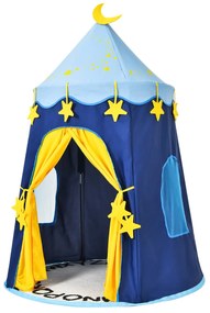 Costway Tenda da gioco per bambini per interno e esterno, Tenda casetta portatile con borsa da trasporto 108cmx158cm Blu/Rosa