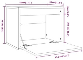 Pensile Miele 45x30x35 cm in Legno Massello di Pino