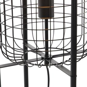 Lampada da terra industriale nera - Bliss Vefa