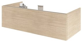 Mobile da bagno sospeso sotto lavabo L 105 x H 32 x P 48 cm bianco, 2 cassetti Neo, Maniglie acquistabili separatamente, chiusura push pull