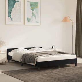 Giroletto Senza Materasso Nero 140x190 Cm İn Velluto /