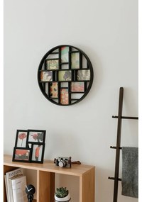 Cornice da parete in plastica nera Luna - Umbra