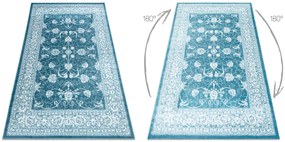 Tappeto MEFE moderno 2312 Ornamento - Structural due livelli di pile crema / blu