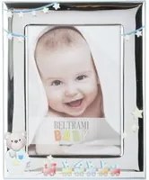 Portafoto bimbo Orsetto trenino foto 13x18 cm Beltrami con argento Miro Silver