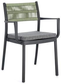 Sedie da esterno in set grigie in plastica 4 pz Alvin – Bizzotto