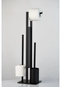 WENKO 23708100 - Scopino WC RIVALTA 18x70 cm nero