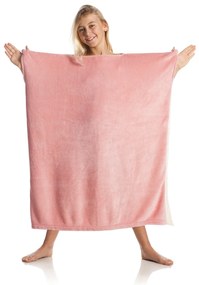 Coperta indossabile per bambini double face rosa