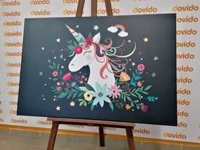 Stampa su tela – Unicorno carino