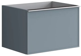 Mobile da bagno sotto lavabo Pixel frame blu laccato opaco L 60 x H 40 x P 45.5 cm 1 cassetto, lavabo non incluso