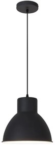 Rabalux 2578 - Lampadario DEREK 1xE27/60W/230V nero