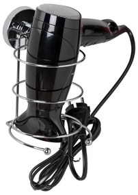 WENKO 20896100 - Supporto per asciugacapelli VACUUM-LOC MILAZZO 12x17 cm cromo lucido