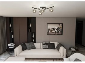 Plafoniera SMART 4xE14/10W/230V nero/grigio