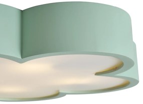 Plafoniera per bambini verde e bianca - Lucille