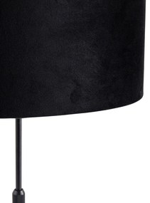 Lampada da Tavolo Nera con Paralume in Velluto Ovale Nero 35cm - Parte