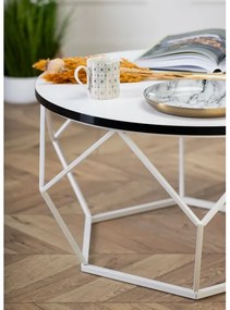 Tavolino DIAMOND 40x70 cm nero/bianco
