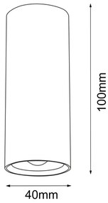 Brosline 1251 - Faretto POINT 1xGU10/4W/230V bianco