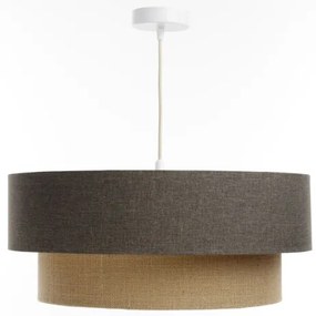 Lampadario a sospensione con filo BOHO TRINITI 1xE27/60W/230V grigio/beige