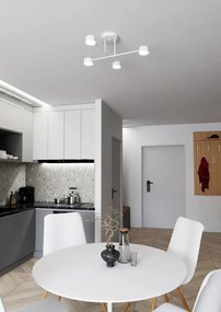 Lampada da soffitto in acciaio HALO 4 bianco/nero 4xGX53