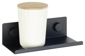 WENKO 71147800 - Mensola JET 25 x 7,5 cm nera